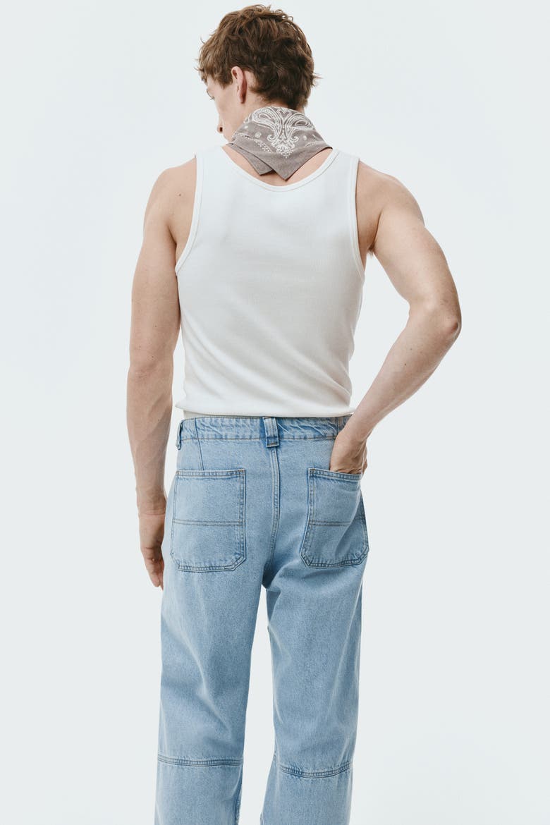 Loose-fit Worker Jeans, Alternate, color, Denim blue