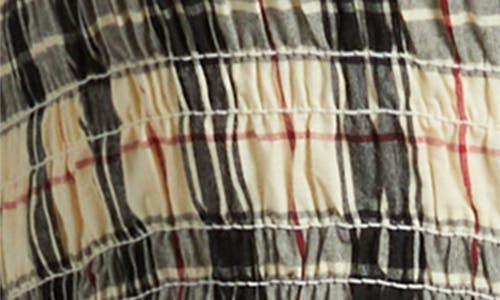 Damson Madder Mansi Check Organic Cotton Minidress In Gray