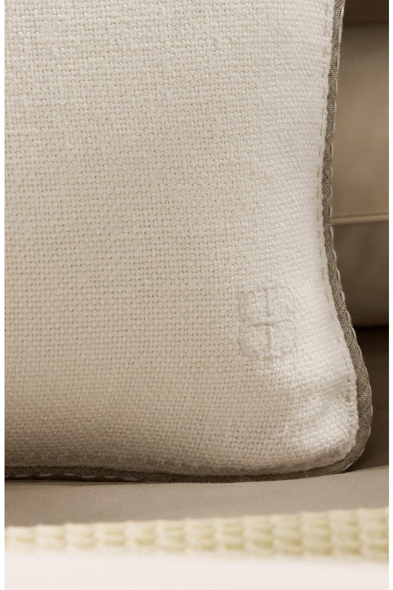 Threadmark Accent Pillow Cover, Alternate, color, SOFT WHITE/ MELANGE NATURAL