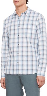 Vince Atwater Plaid Long Sleeve Button-Up Shirt