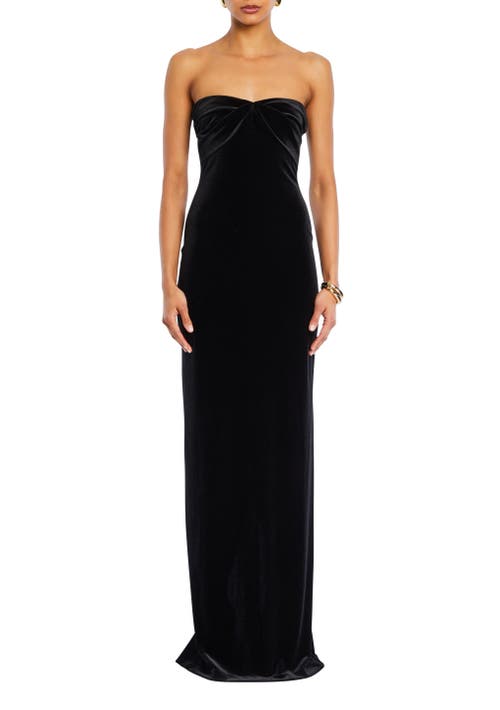 SER.O.YA Noela Velvet Gown in Black 