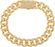 EYE CANDY LOS ANGELES Men's Fabrice Pavé Cubic Zirconia Cuban Link Bracelet