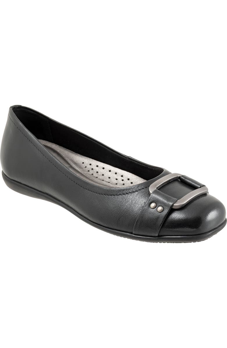 Trotters Sizzle Signature Flat - Multiple Widths Available, Main, color, Black