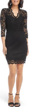 Karen Kane Scalloped Lace Cocktail Dress