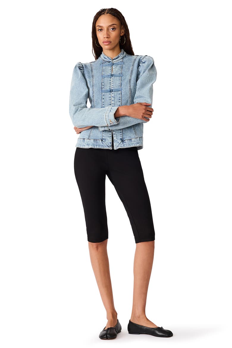 Aberdeen Stretch Denim Top, Alternate, color, VINTAGE BLUE