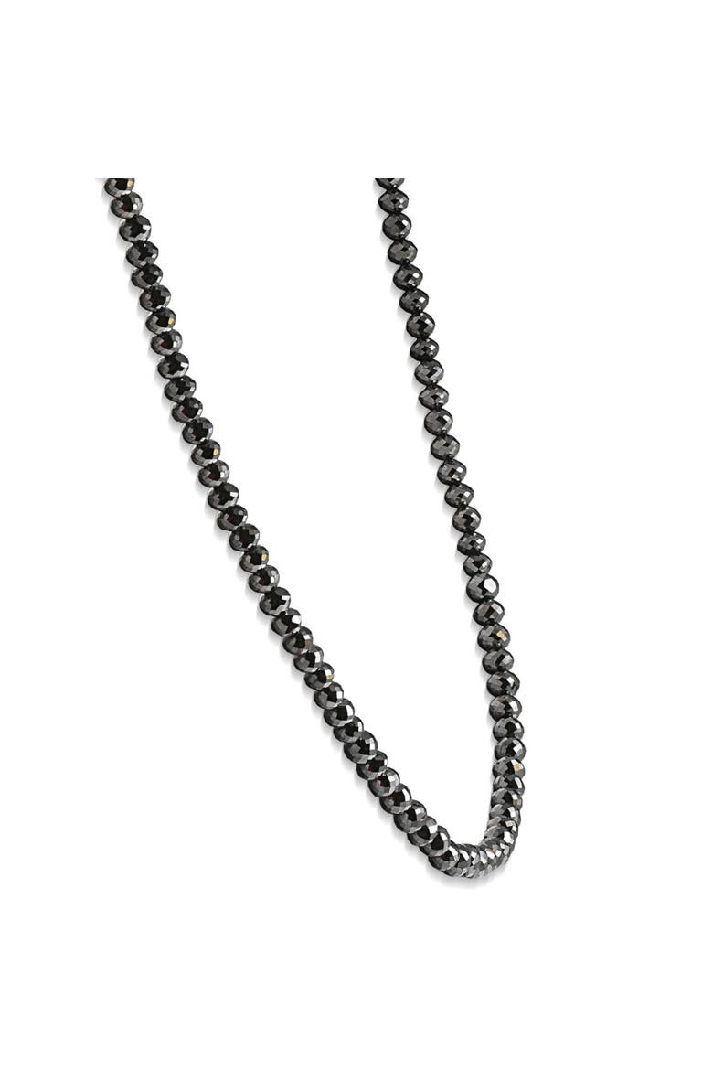 33Ct Black Diamond Necklace in 18K Gold 16" With 2" Extender, Alternate, color, 18k White Gold