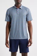 Swannies Slomo Patterned Athletic Fit Performance Polo