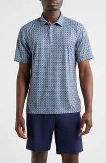 Swannies Slomo Patterned Athletic Fit Performance Polo