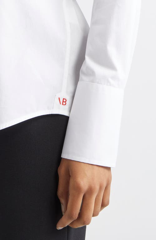 Victoria Beckham Tab Detail Button-up Shirt In White