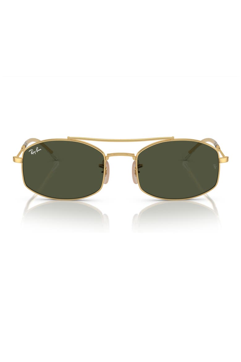 54mm Oval Sunglasses, Main, color, GOLD FLASH