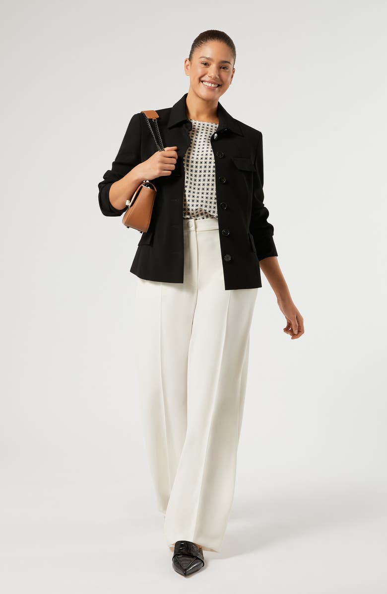 Marina Rinaldi Fauna Silk Shell, Alternate, color, Ivory