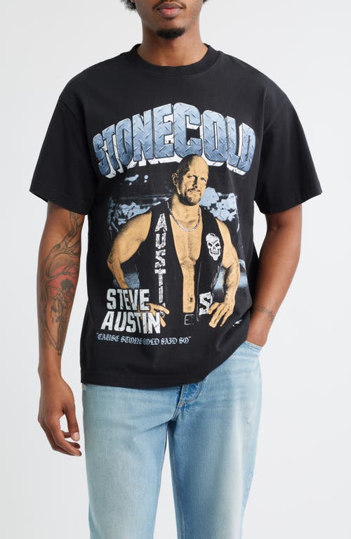 Id Supply Co Wwe Stone Cold Graphic T-shirt In Black