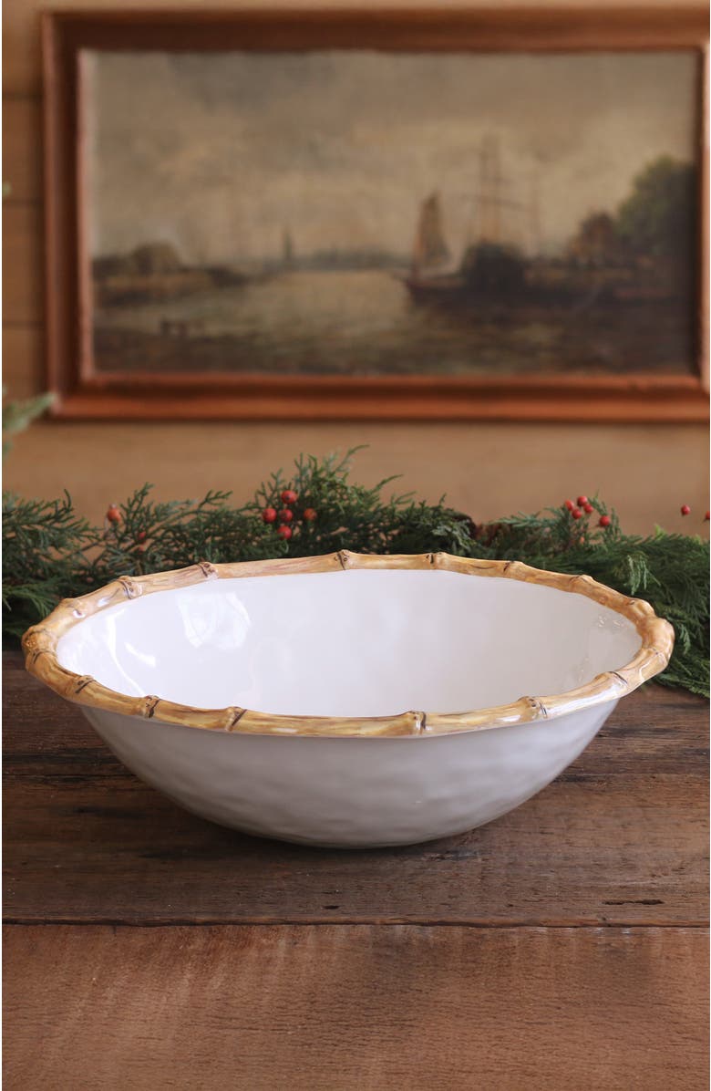 BEATRIZ BALL Collection Vida Cane Large Salad Bowl, Alternate, color, White