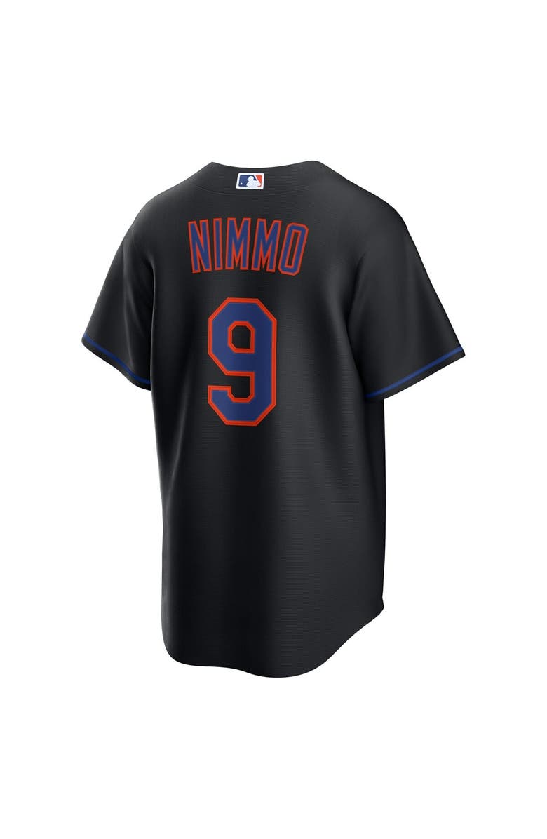 Nike Men's Nike Brandon Nimmo Black New York Mets Alternate Replica Jersey, Alternate, color, Black