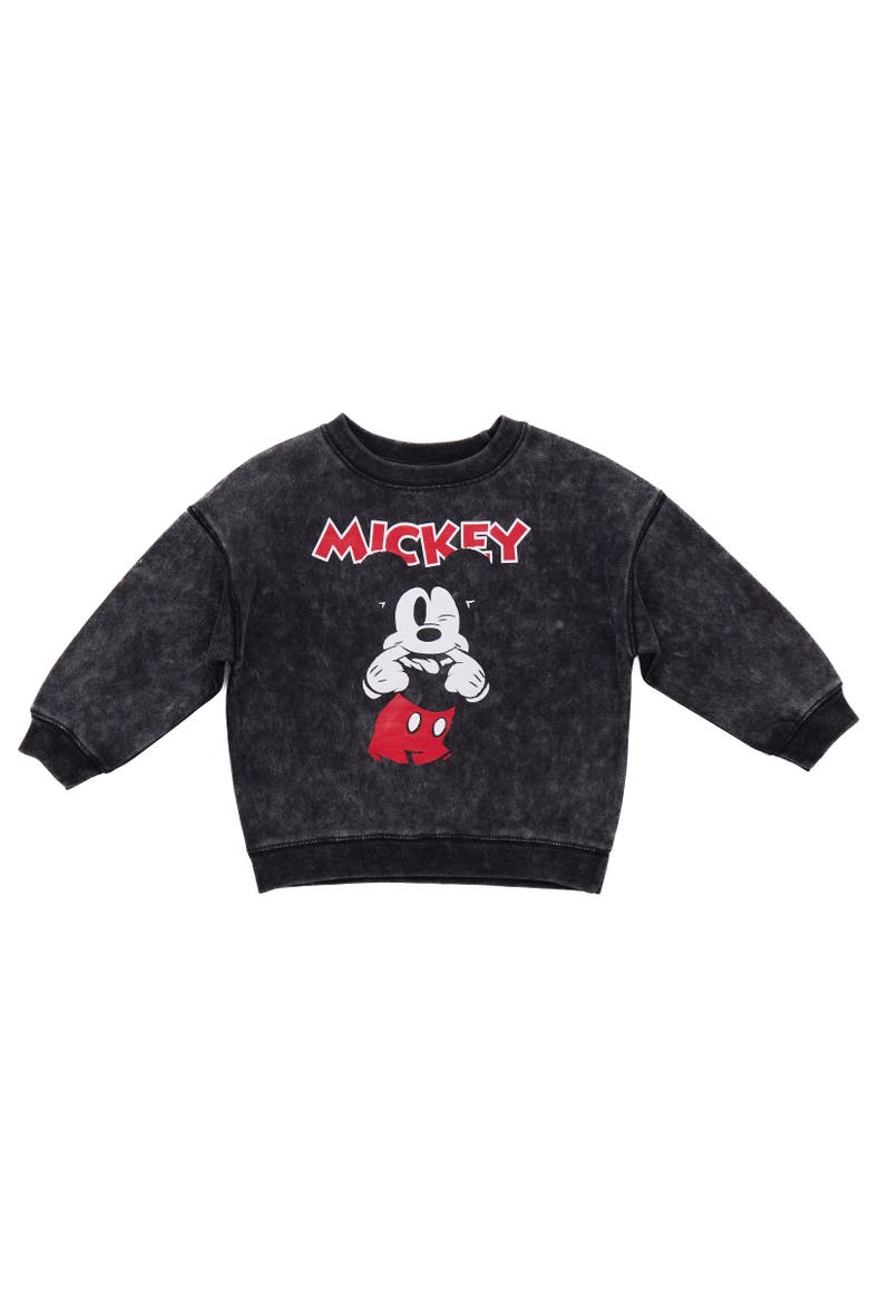 Mickey Mouse Pullover Sweatshirt, Main, color, Mickey Black Wash
