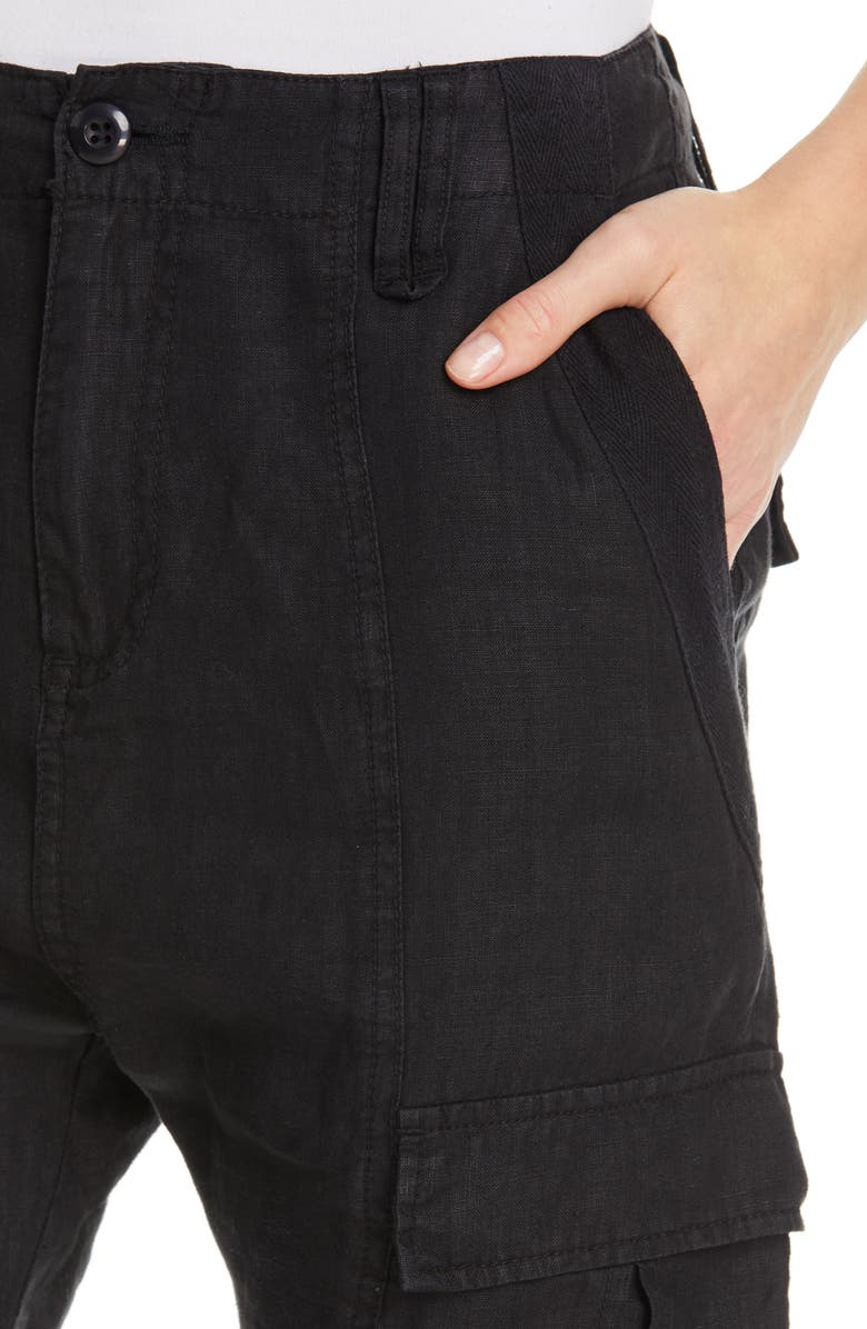 Joie Telutci Tie Cuff Linen Cargo Pants, Alternate, color,