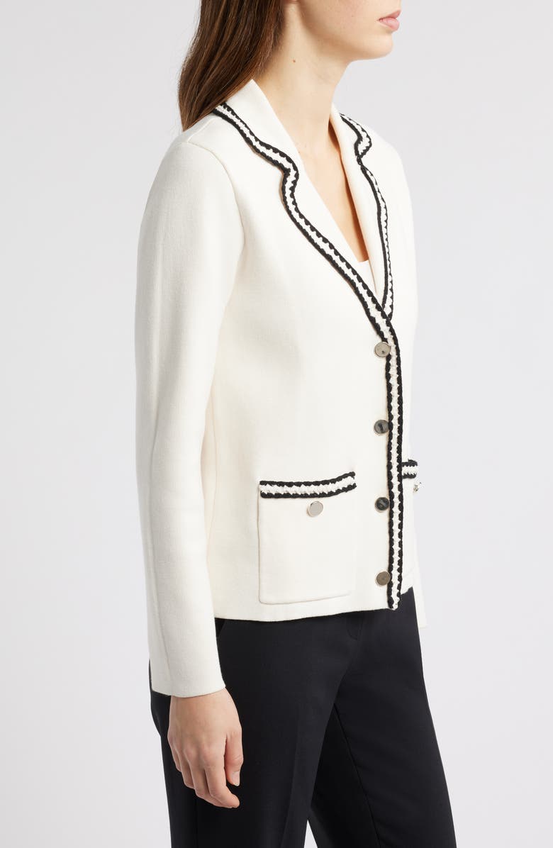 Anne Klein Contrast Trim Blazer, Alternate, color,