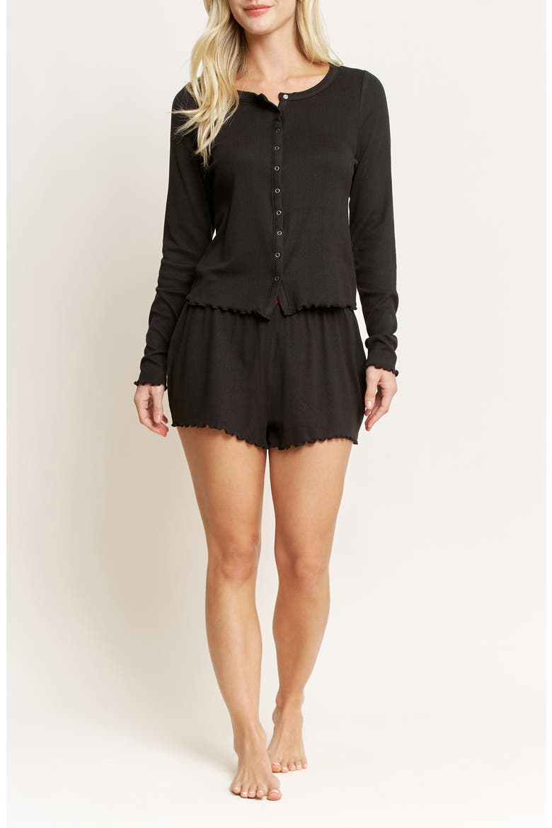 Blissful Short Pajamas, Main, color, BLACK