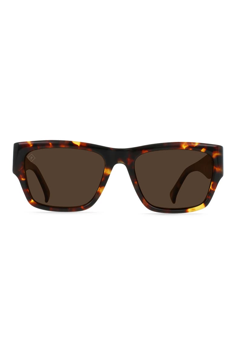 Rufio Polarized Rectangular Sunglasses, Main, color, SCOUT TORT/ BROWN POLAR