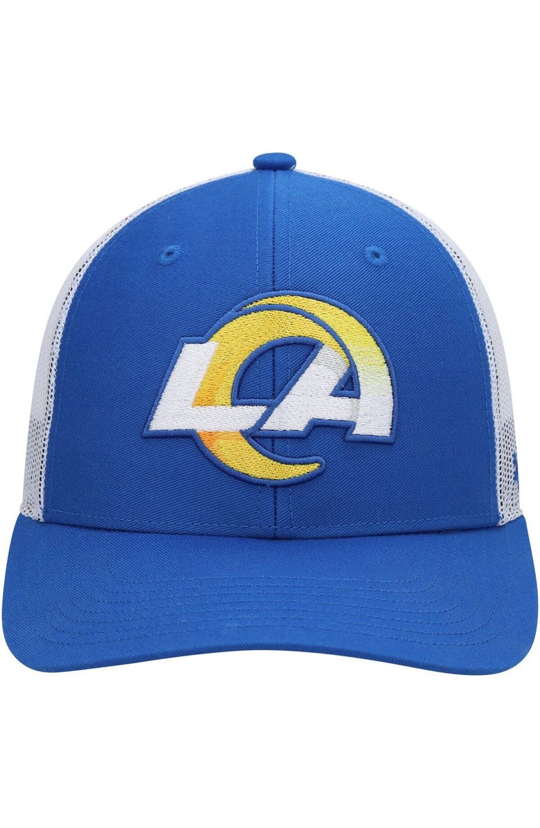 '47 Youth '47 Royal/White Los Angeles Rams Adjustable Trucker Hat, Alternate, color,