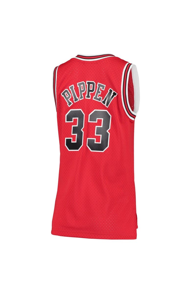 Mitchell & Ness Women's Mitchell & Ness Scottie Pippen Red Chicago Bulls 1997/98 Hardwood Classics Swingman Jersey, Alternate, color, 