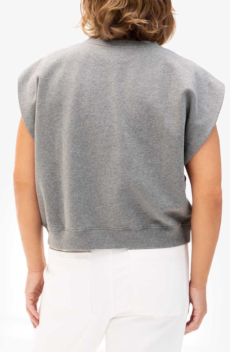 Clare V. Le Vest Studded T-Shirt, Alternate, color, Grey Melange