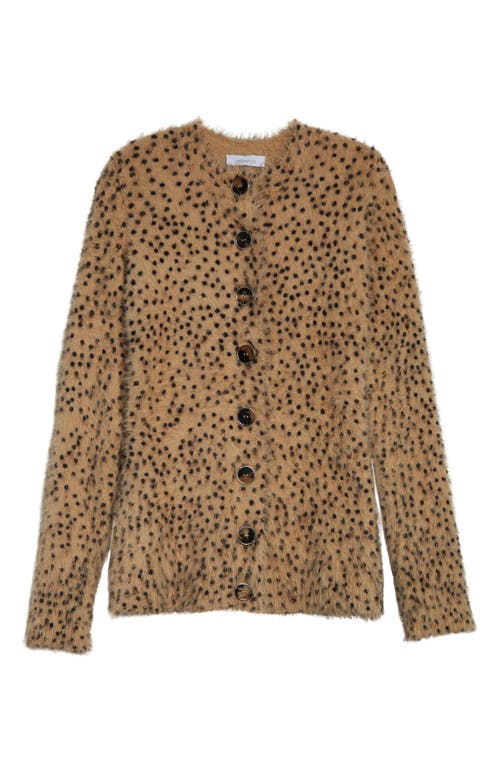 Rabanne Brushed Cardigan In Brown