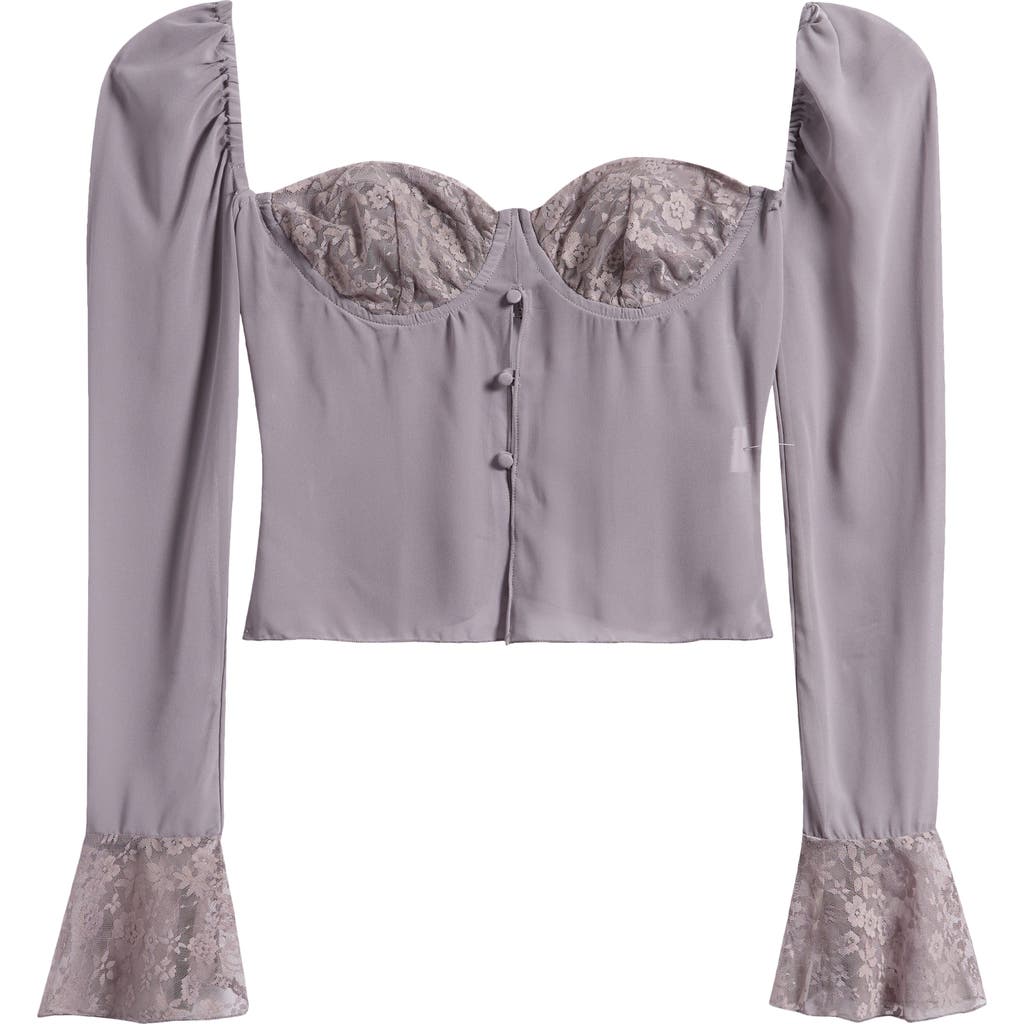 Shop Mistress Rocks Plunge Metal O-ring Top In Slate