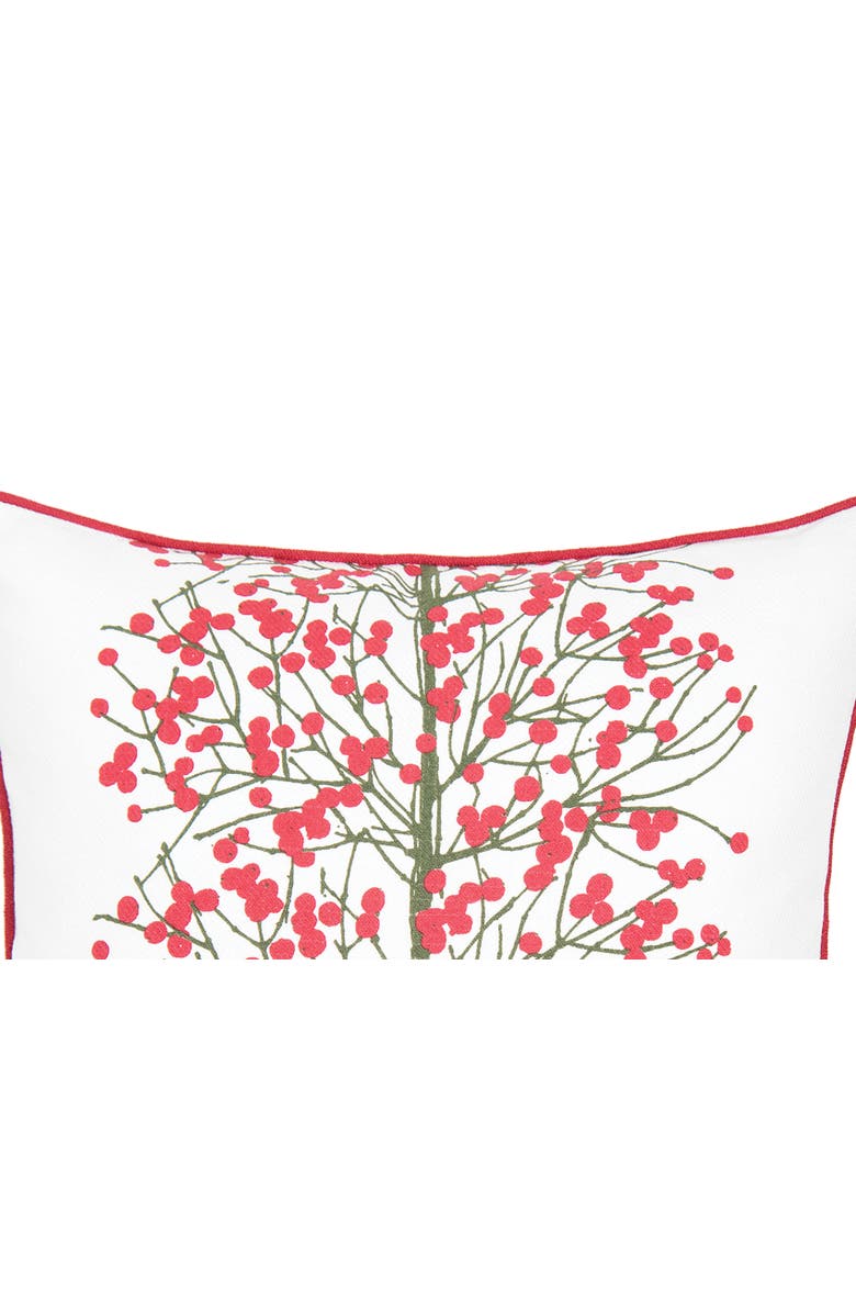C&F Home Christmas Berries Printed Throw Pillow, 18" x 18", Alternate, color, White