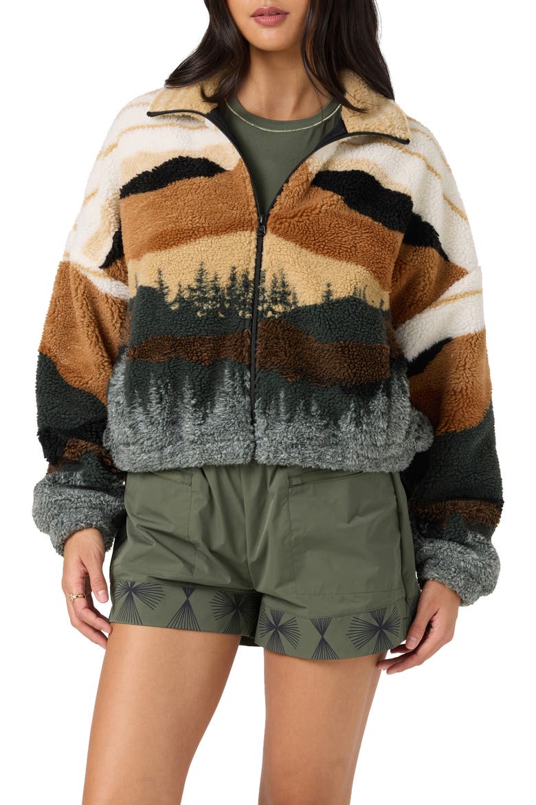 Cordin Jacquard Fleece Jacket, Main, color, OFF-WHITE MULTI COLORED
