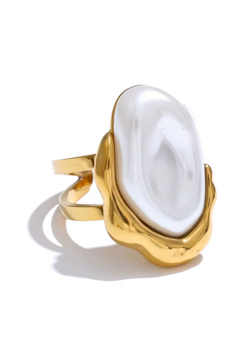 Brooke Baroque Pearl Ring, Main, color, Gold & White Pearl