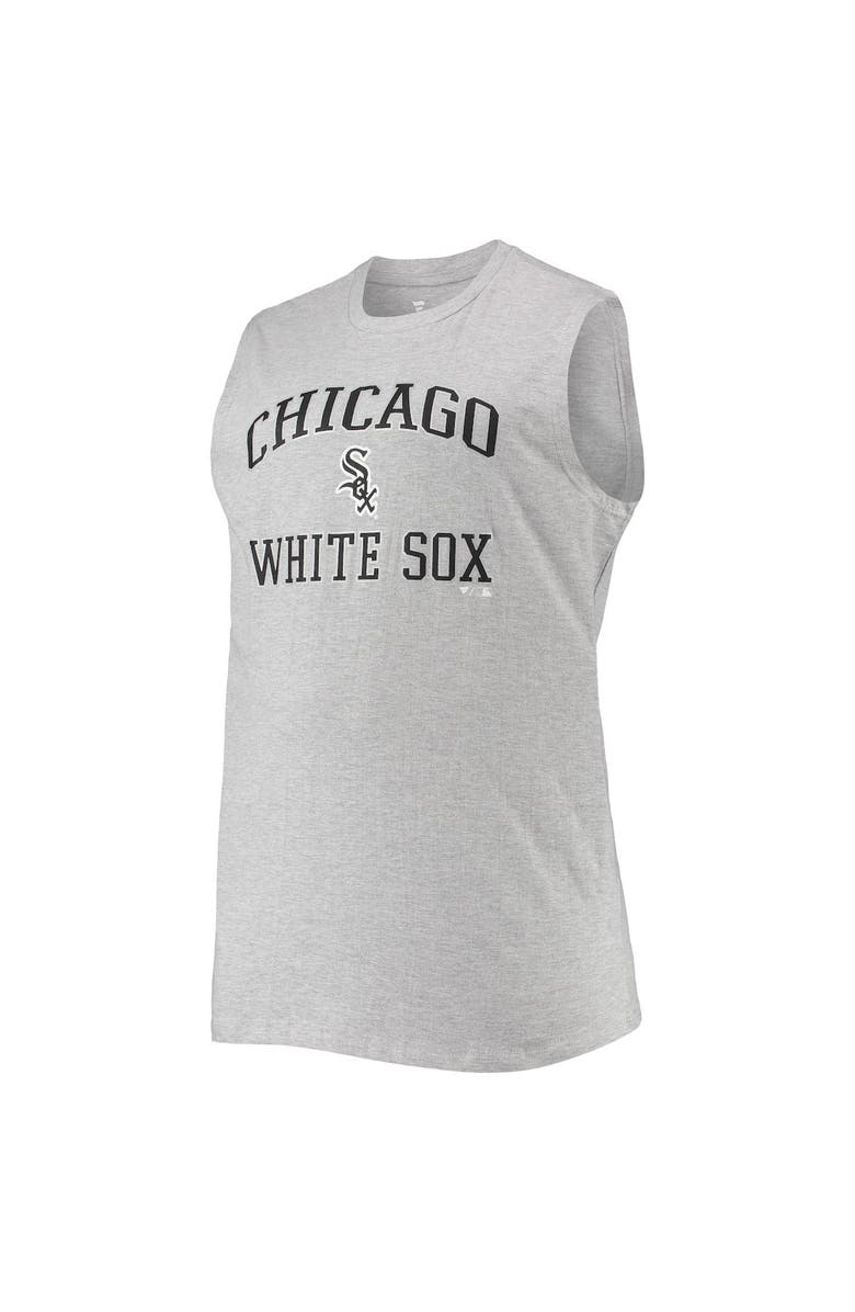 PROFILE Men's Tim Anderson Heathered Gray Chicago White Sox Big & Tall Muscle Tank Top, Alternate, color, Heather Gray