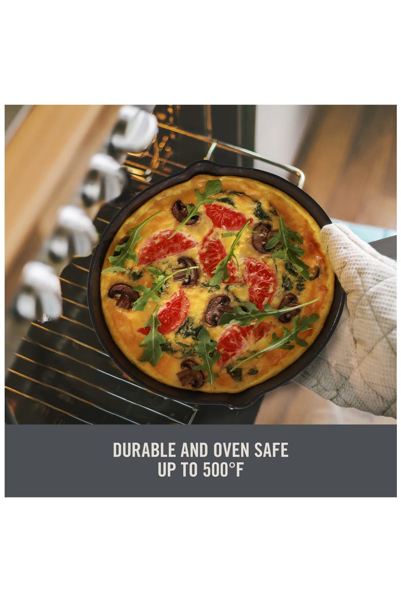 7.5-Inch Nonstick Cast Iron Skillet, Alternate, color, COOL GREY