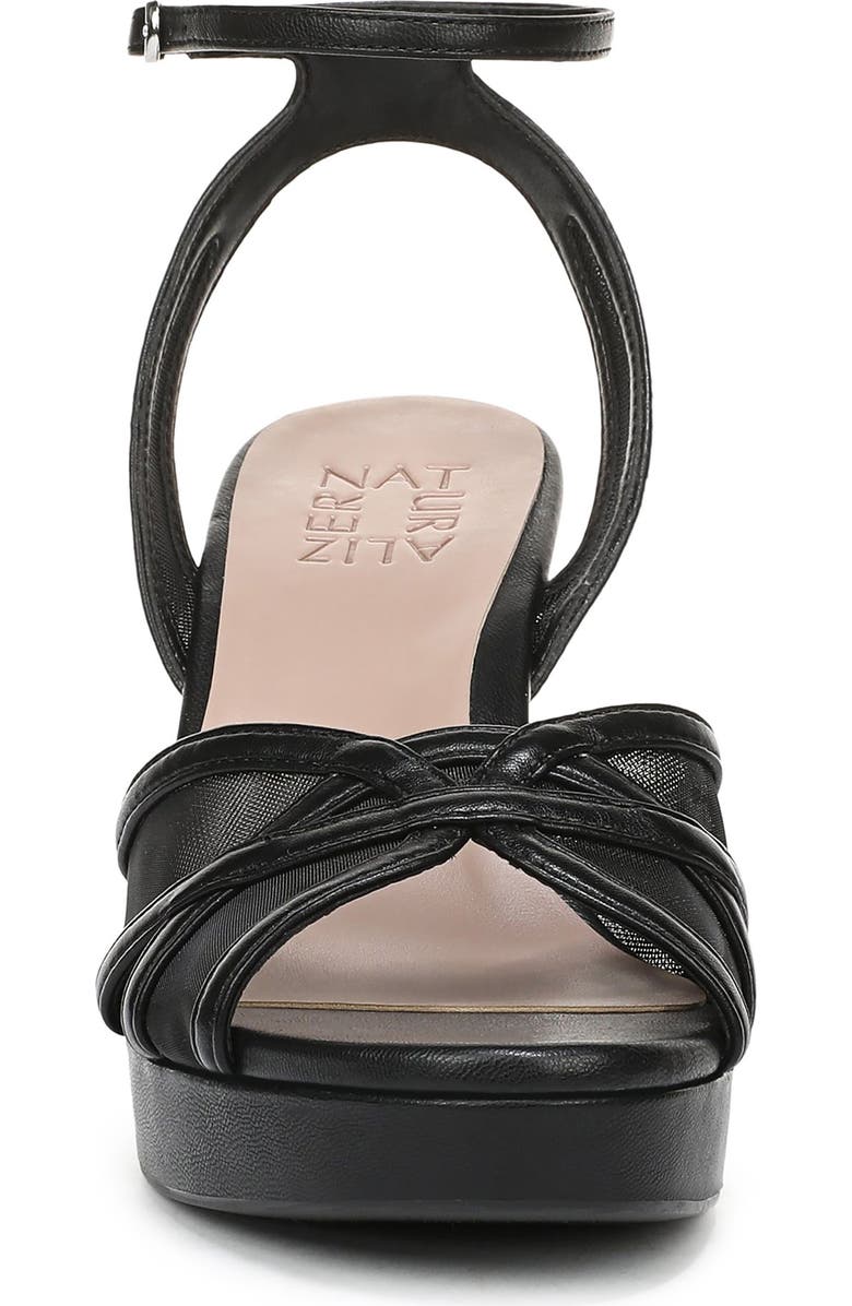 Naturalizer Adara Platform Sandal, Alternate, color, Black Mesh Faux Leather