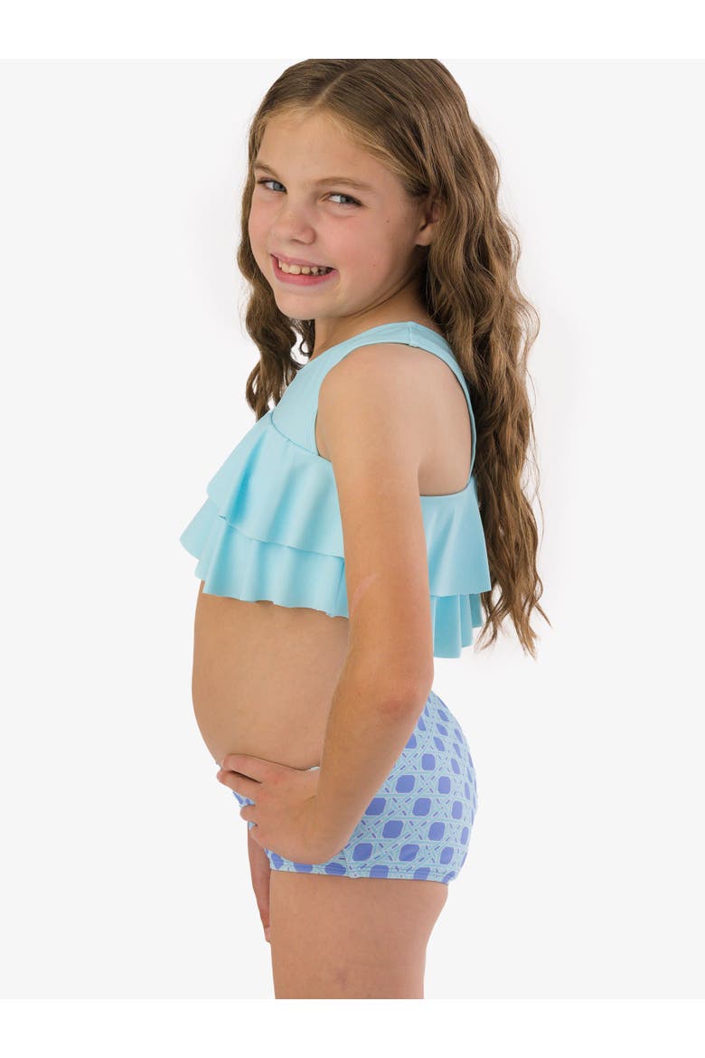 Flounce Bikini 2-Piece Swimsuit, Alternate, color, Periwinkle Blue Coastal Cane