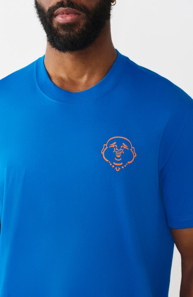 True Religion Logo Applique Graphic T-Shirt, Alternate, color, Imperial Blue