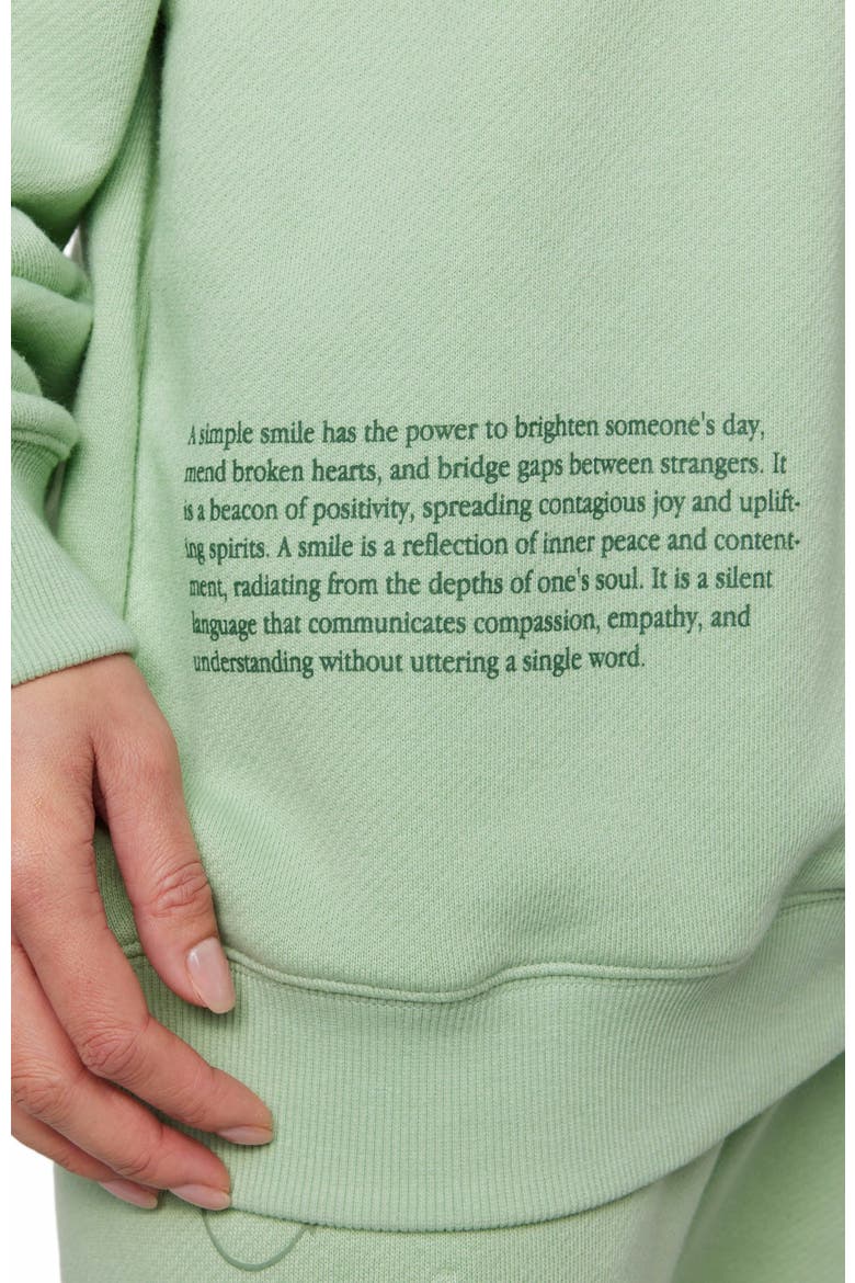 Smiley Connections Crewneck, Alternate, color, GREEN