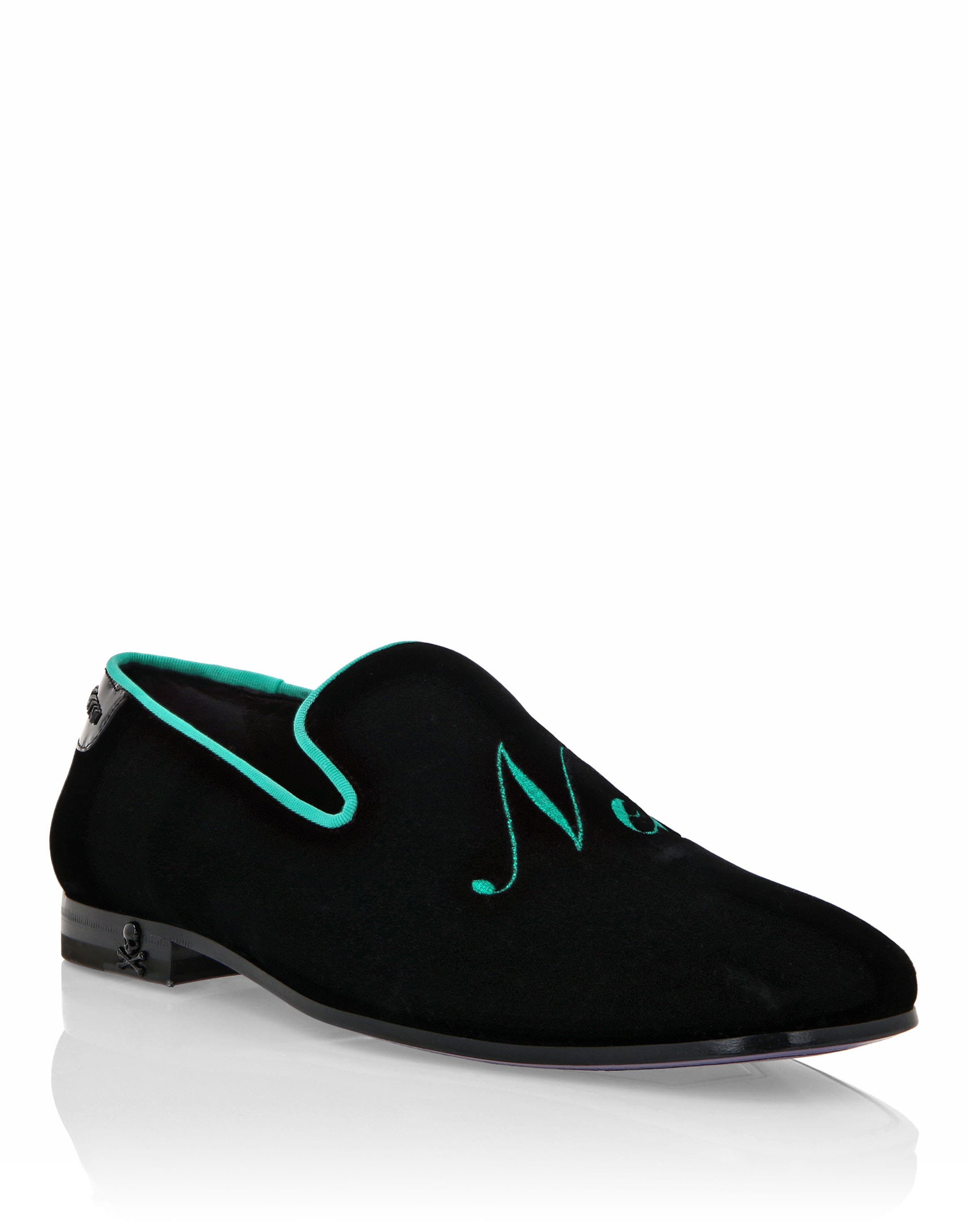 Velvet Loafers Men, Main, color, green