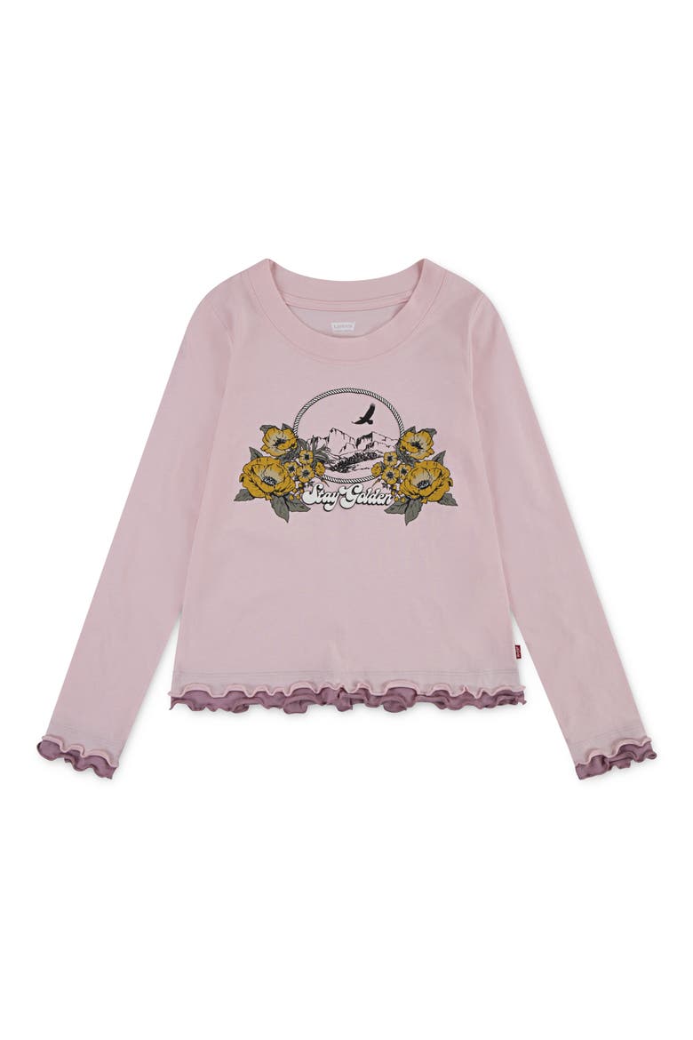 Kids' Twofer Long Sleeve Graphic T-Shirt, Main, color, CRYSTAL ROSE