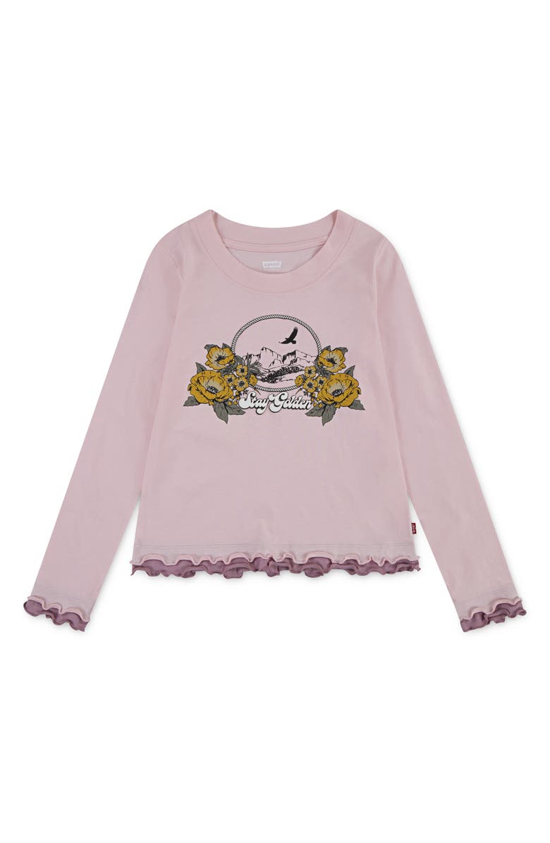 Levi's Kids' Twofer Long Sleeve Graphic T-Shirt, Main, color, Crystal Rose