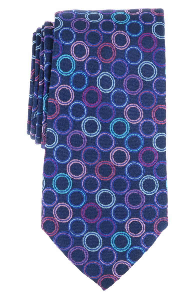 Baker by Ted Baker Wilhem Circle Dot Tie, Main, color, Navy
