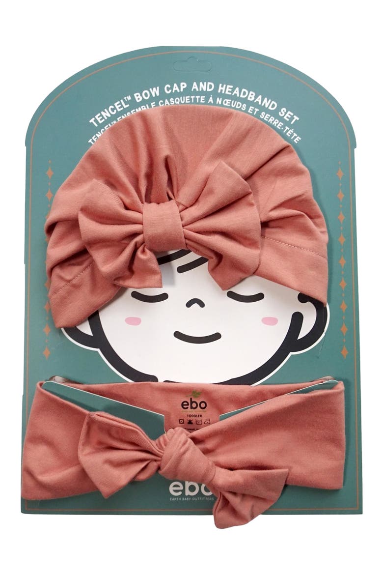 Kids' Bow Hat, Head Wrap and Teether Toy Set, Alternate, color, PINK