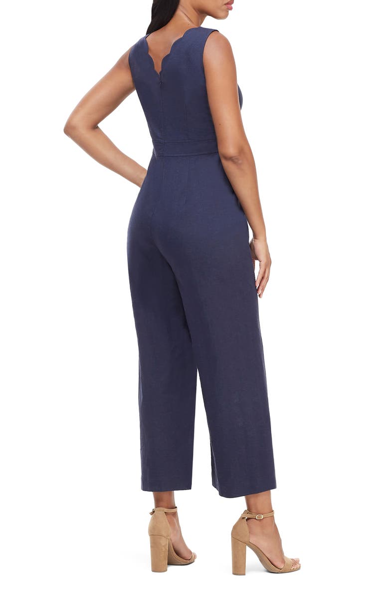 Maggy London Maragriet Wrap Linen Jumpsuit, Alternate, color,