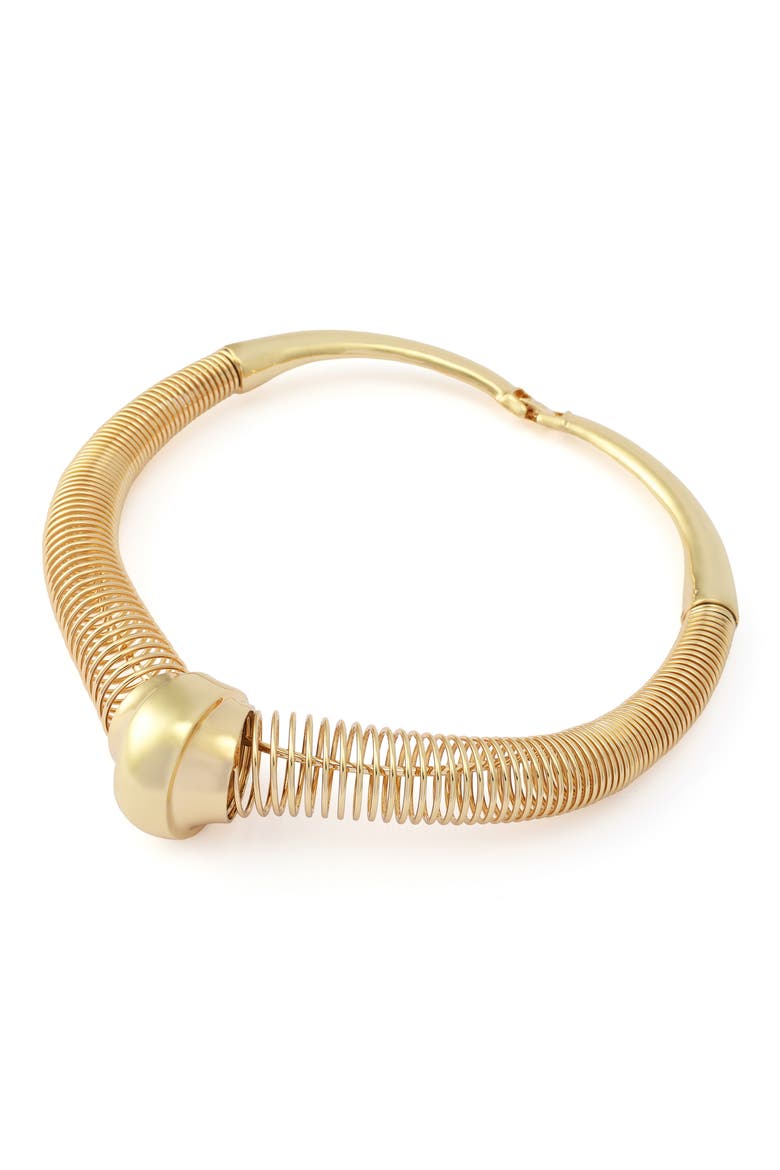 Coiled Collar Necklace, Alternate, color, GOLD