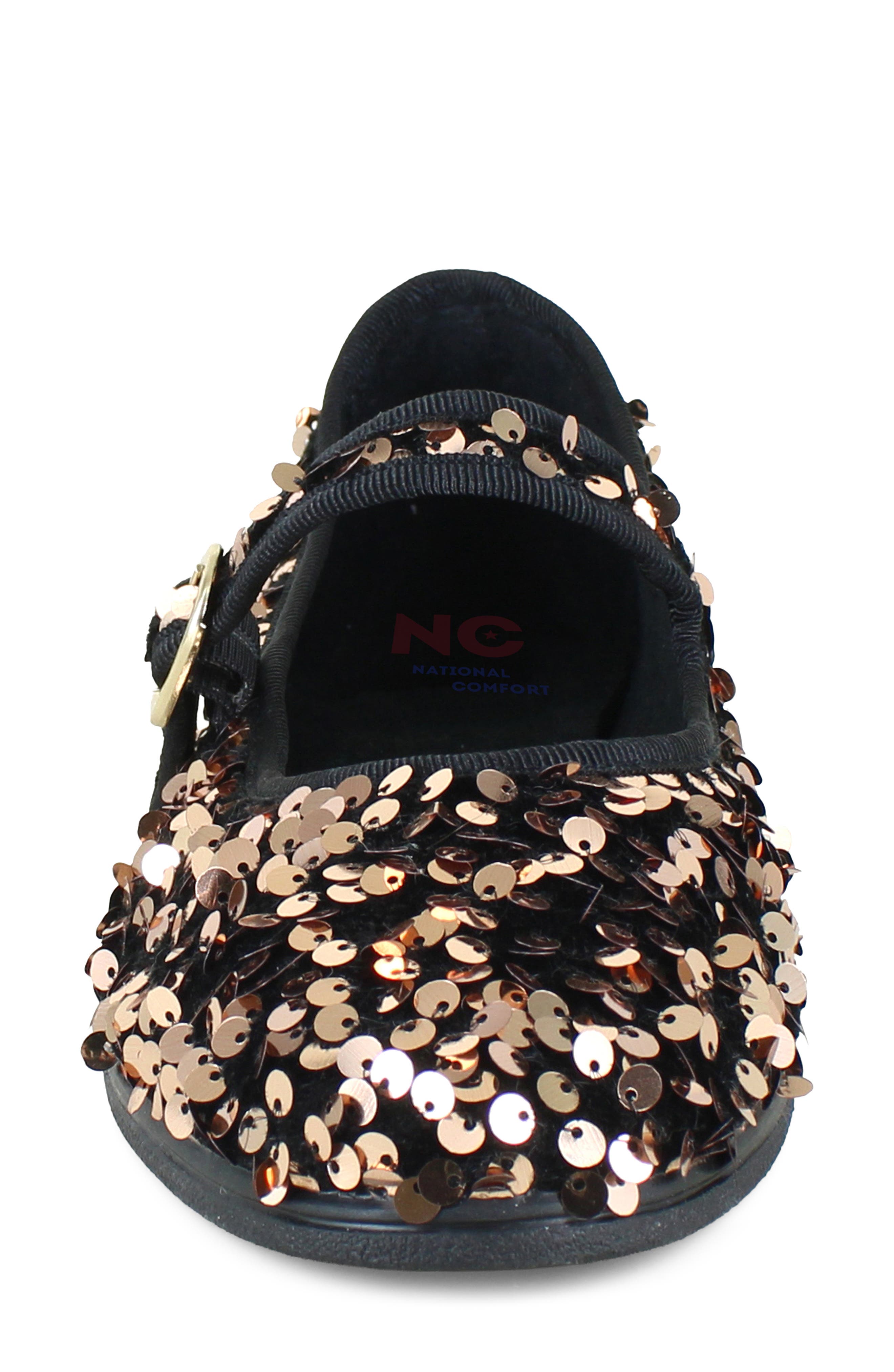 Sequin Embellished Mary Jane Flat, Alternate, color, COPPER