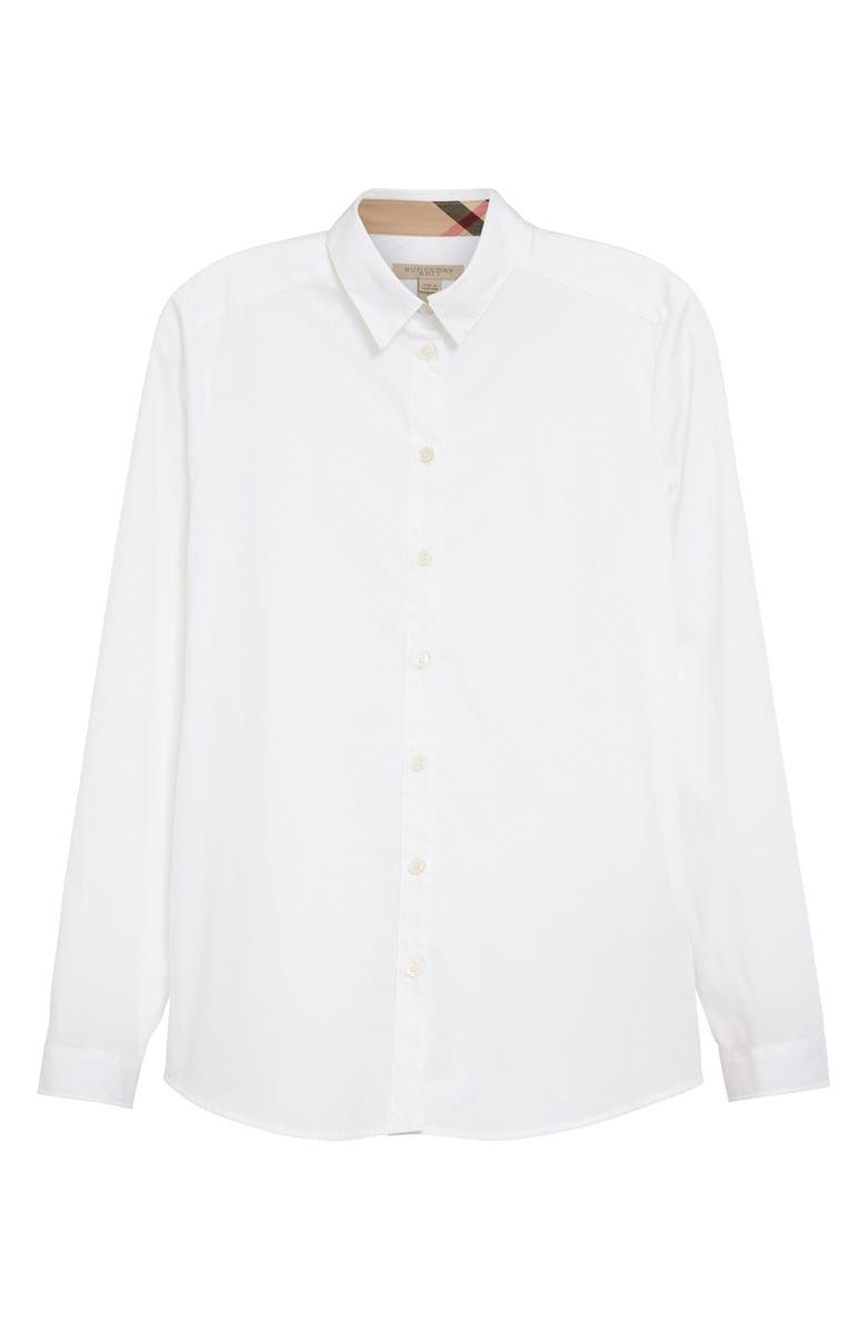 Burberry Stretch Poplin Shirt, Alternate, color, 
