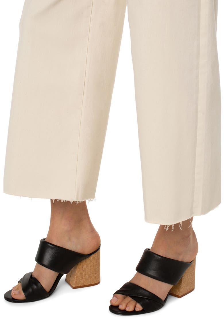 Stride High Waist Raw Hem Wide Leg Jeans, Alternate, color, SEASIDE DUNES