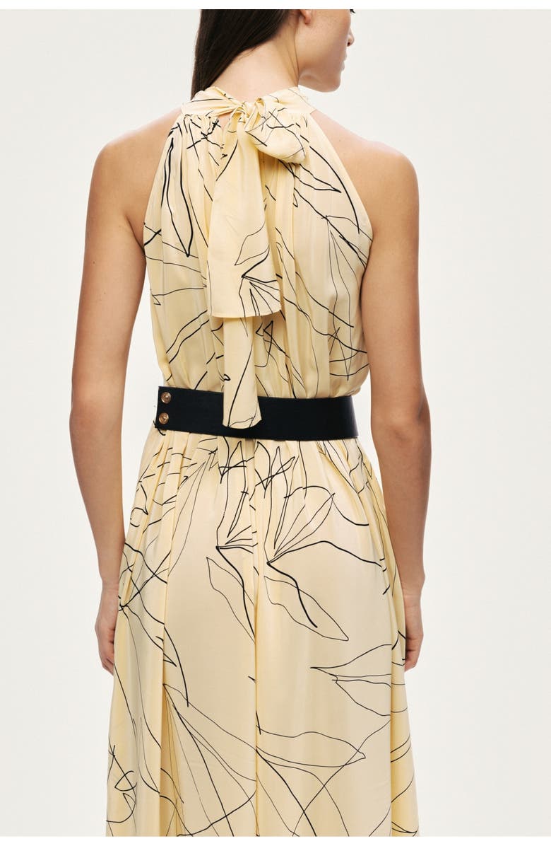 Nocturne Printed Halter Midi Dress, Alternate, color, Multi-Colored