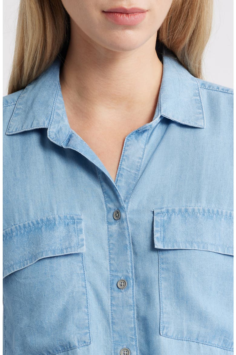 Beatrix Denim Button-Up Shirt, Alternate, color, LIGHT WASH