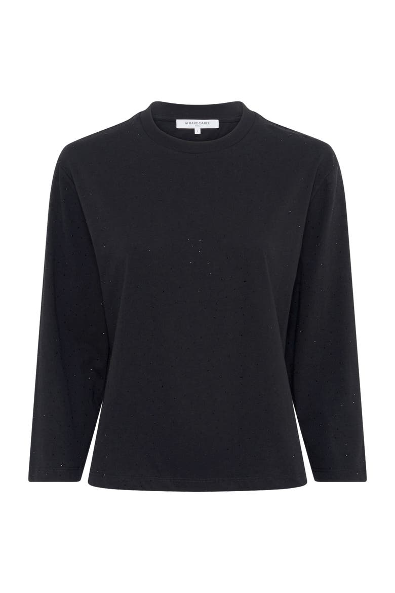 Hermine Relaxed Long Sleeve Top, Alternate, color, Black